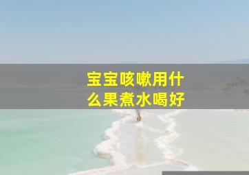 宝宝咳嗽用什么果煮水喝好