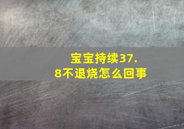 宝宝持续37.8不退烧怎么回事