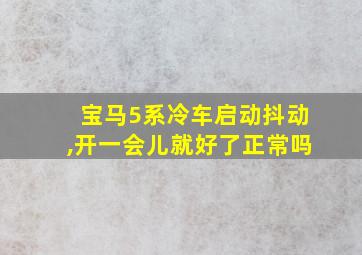 宝马5系冷车启动抖动,开一会儿就好了正常吗