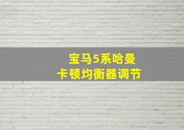 宝马5系哈曼卡顿均衡器调节