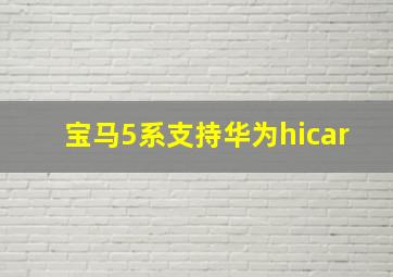 宝马5系支持华为hicar