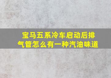 宝马五系冷车启动后排气管怎么有一种汽油味道