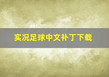 实况足球中文补丁下载