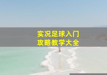 实况足球入门攻略教学大全