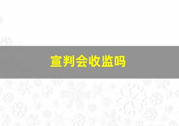 宣判会收监吗