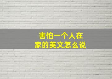 害怕一个人在家的英文怎么说