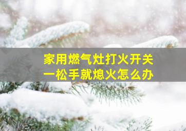 家用燃气灶打火开关一松手就熄火怎么办