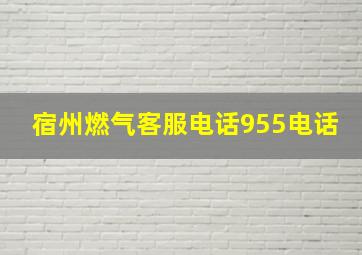 宿州燃气客服电话955电话