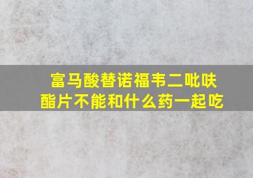 富马酸替诺福韦二吡呋酯片不能和什么药一起吃