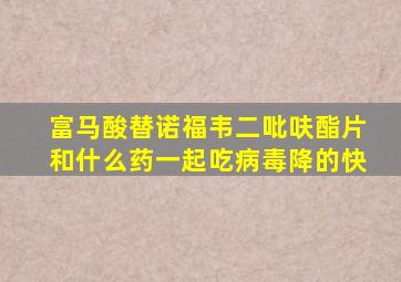 富马酸替诺福韦二吡呋酯片和什么药一起吃病毒降的快