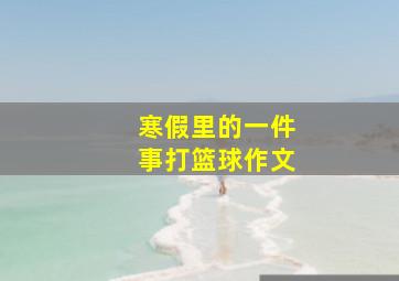 寒假里的一件事打篮球作文