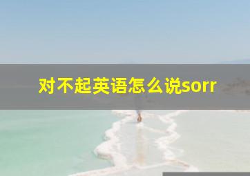 对不起英语怎么说sorr