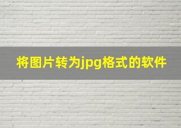 将图片转为jpg格式的软件