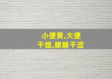 小便黄,大便干燥,眼睛干涩