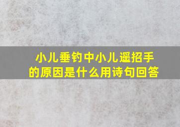 小儿垂钓中小儿遥招手的原因是什么用诗句回答