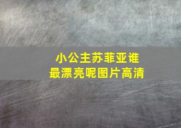 小公主苏菲亚谁最漂亮呢图片高清