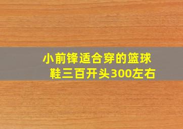 小前锋适合穿的篮球鞋三百开头300左右