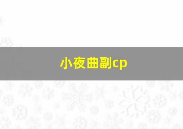 小夜曲副cp