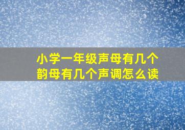 小学一年级声母有几个韵母有几个声调怎么读