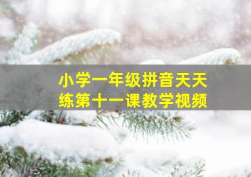 小学一年级拼音天天练第十一课教学视频