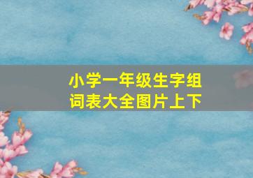 小学一年级生字组词表大全图片上下