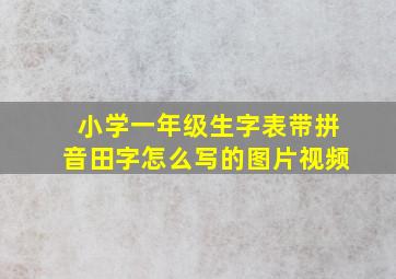 小学一年级生字表带拼音田字怎么写的图片视频