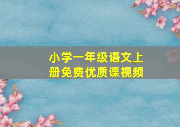 小学一年级语文上册免费优质课视频