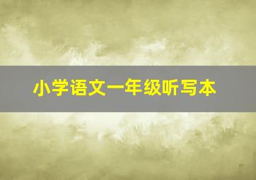 小学语文一年级听写本