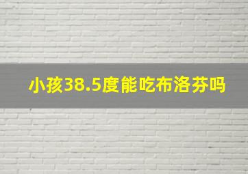 小孩38.5度能吃布洛芬吗