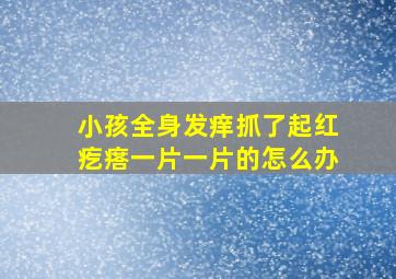 小孩全身发痒抓了起红疙瘩一片一片的怎么办