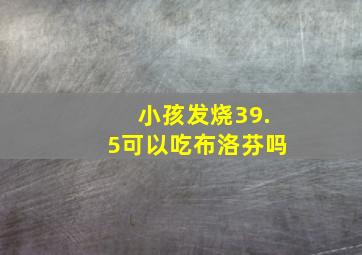 小孩发烧39.5可以吃布洛芬吗