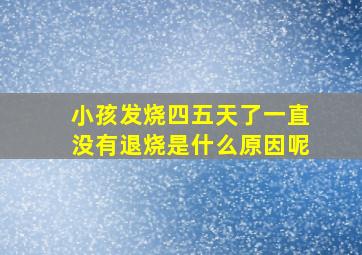 小孩发烧四五天了一直没有退烧是什么原因呢