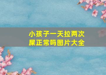 小孩子一天拉两次屎正常吗图片大全