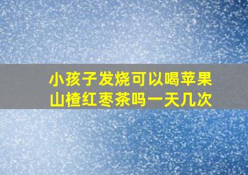 小孩子发烧可以喝苹果山楂红枣茶吗一天几次