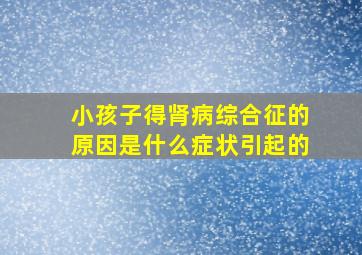 小孩子得肾病综合征的原因是什么症状引起的