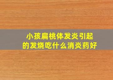 小孩扁桃体发炎引起的发烧吃什么消炎药好