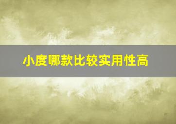 小度哪款比较实用性高