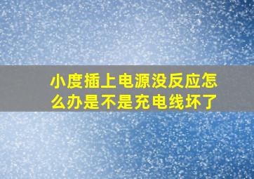 小度插上电源没反应怎么办是不是充电线坏了