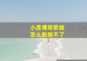 小度播放歌曲怎么删除不了