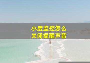 小度监控怎么关闭提醒声音