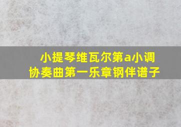 小提琴维瓦尔第a小调协奏曲第一乐章钢伴谱子