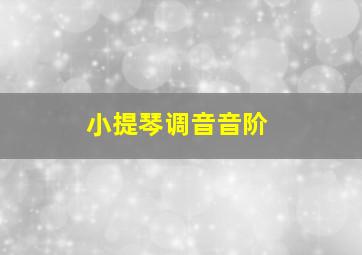 小提琴调音音阶