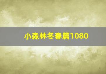 小森林冬春篇1080