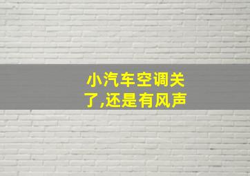 小汽车空调关了,还是有风声