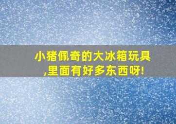 小猪佩奇的大冰箱玩具,里面有好多东西呀!