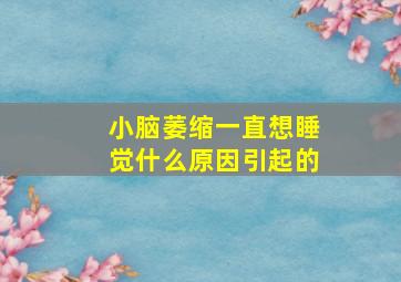 小脑萎缩一直想睡觉什么原因引起的