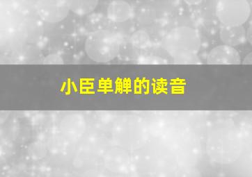 小臣单觯的读音