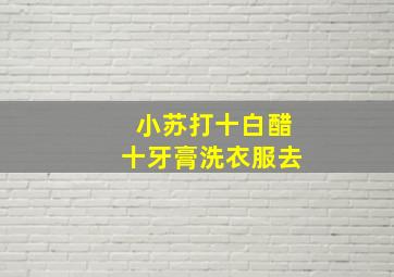 小苏打十白醋十牙膏洗衣服去