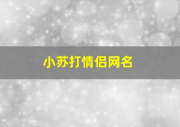 小苏打情侣网名