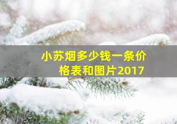 小苏烟多少钱一条价格表和图片2017